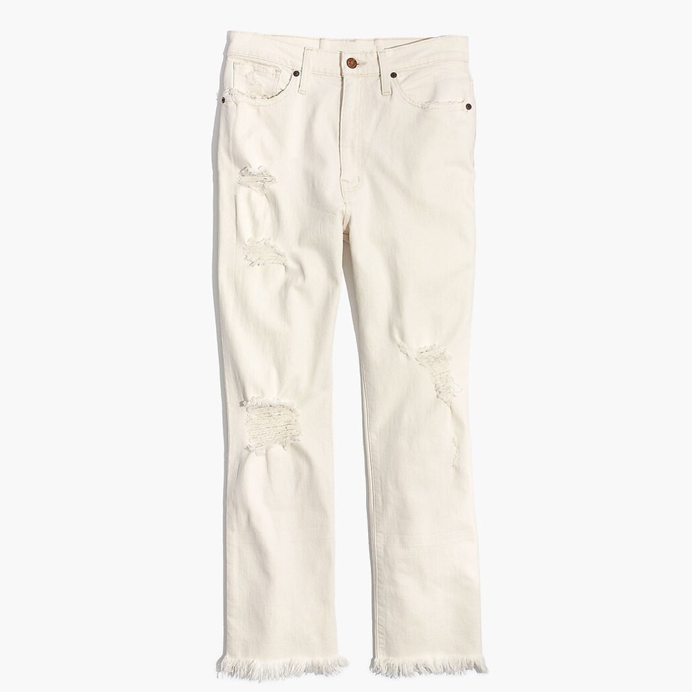 Madewell Tall Retro Crop Bootcut Jeans: Distressed Edition